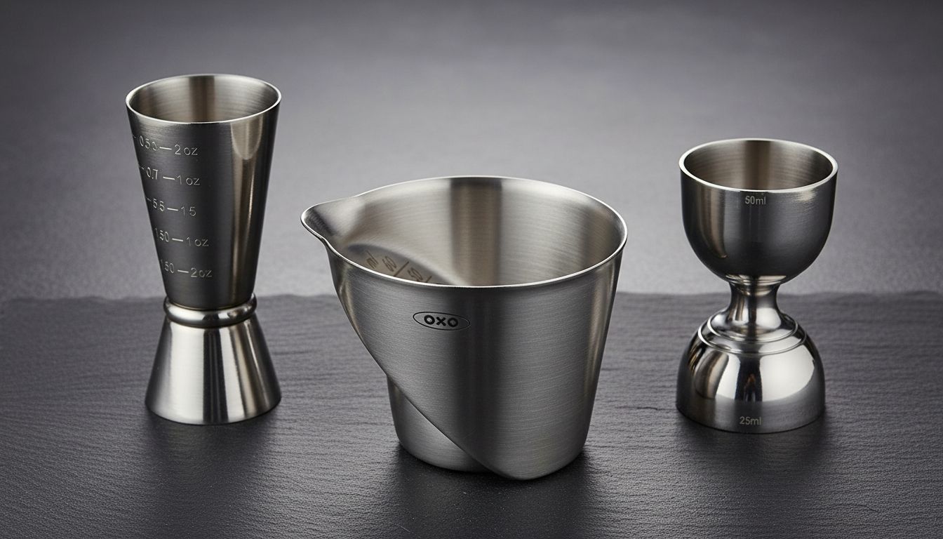Medidores (jiggers) — Herramientas de cóctel - 🍹 Cocktail Maestro 🍹