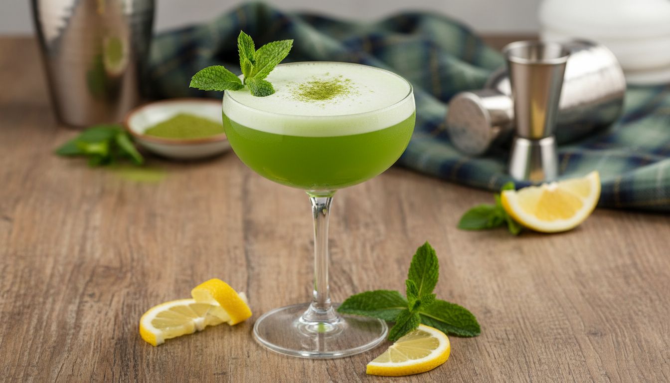 Scottish Spring Matcha Cocktail Recipe - 🍹 Cocktail Maestro 🍹